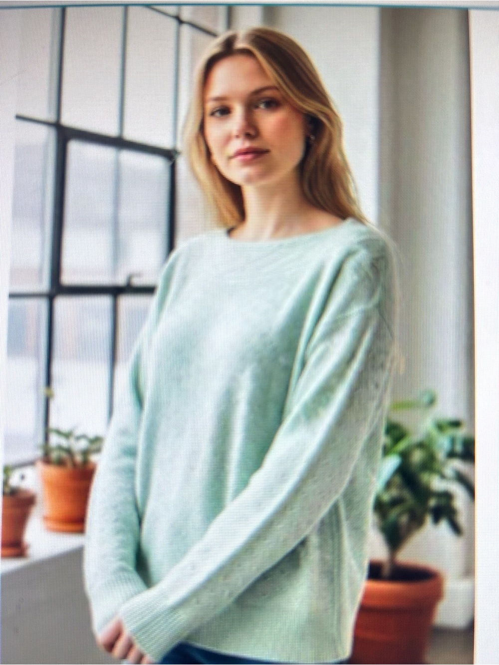 Croft & Barrow Soft Mint Boatneck Cable Knit. Women's Sweater. Size XL. NWTGS